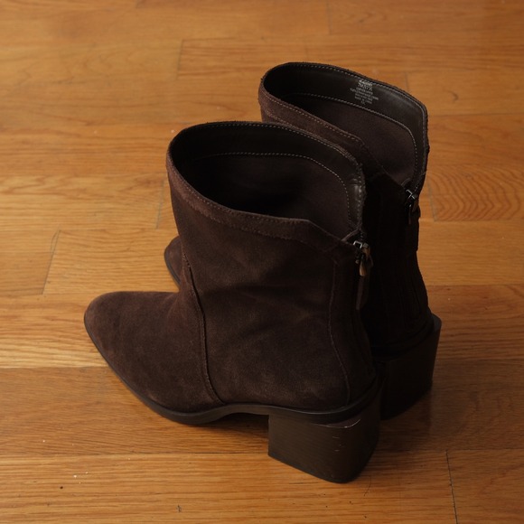 Vince Camuto Kortimy Water Repellent Suede Mid Shaft Boots Dark Brown Womens 7M - Picture 5 of 7